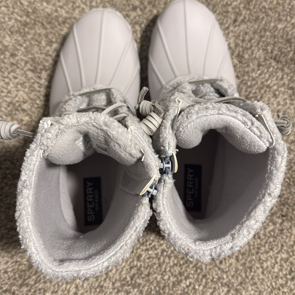 Sperry Women's Light Grey Duck Boots - Picture 2 of 6
